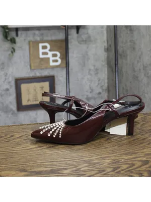 A New Day Womens Serafina Heels Rhinestone 94661788 Burgundy Red 10M thumbnail 7