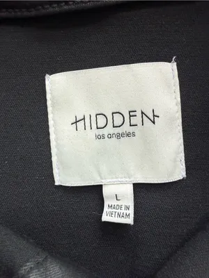 HIDDEN Los Angeles Abbey Coated Oversized Black Shirt Jacket Size Large thumbnail 7