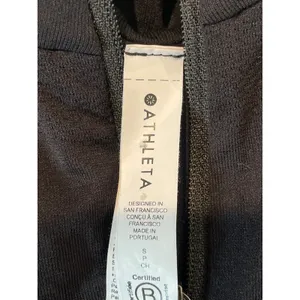 Athleta Lightweight Quarter Zip Activewear Top Size S Black thumbnail 4