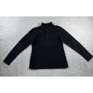 Columbia 1/4 Zip Jacket Women L Black Lightweight‎ Fleece Outdoor Classic Hiking thumbnail 2