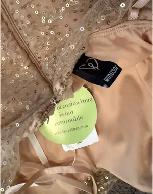 Gold Windsor sequin Homecoming Dress thumbnail 4