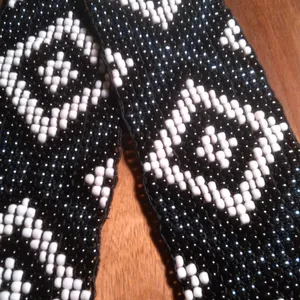 Southwestern Handcrafted Seed Bead Belt With Wooden Buckle thumbnail 6