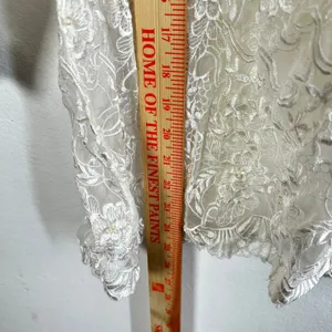 Vintage White Bridal Lace Top‎ Sz Medium Wedding Romantic thumbnail 3