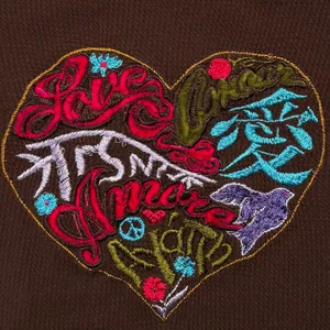 Vintage Lucky Brand Top Y2K Embroidered Boho Hippie Festival Thermal Brown Large thumbnail 6