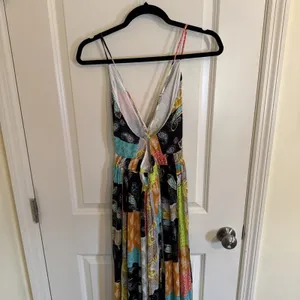 Privy NWT Patchwork Maxi Dress W Spaghetti Straps Size Small Boho Hippie Cottage thumbnail 6