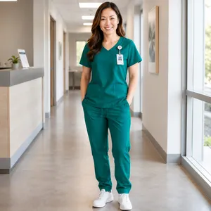 Adar Green Scrub Pants, XXS thumbnail 2