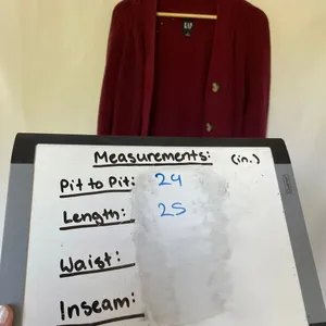 GAP button down knit cardigan maroon red women's size S cotton sweater casual‎ thumbnail 6