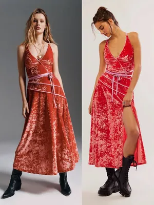 Free People Deia Velvet Midi Dress Pink Rose Strappy Dainty Romantic Small thumbnail 2