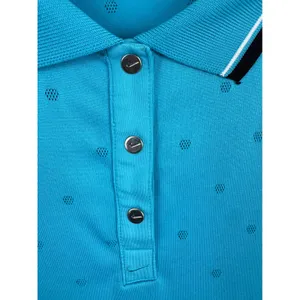 Nike Golf Dri-FIT Polo Shirt Womens XL Blue Short Sleeve Textured Dot thumbnail 4