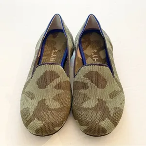Rothy's Size 5.5 The Loafer Green Camouflage Round‎ Toe Flat Slip on Shoe thumbnail 2