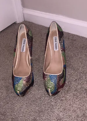 Steve Madden Dyvinal Rhinestone Heels 6.5 thumbnail 3