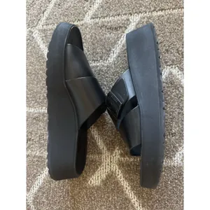 Papillio Birkenstocks Almina Black Leather Wedge Sandals Contoured Footbed 7 38 thumbnail 9