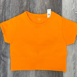Bright Orange Crop Tee thumbnail 1