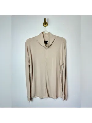 Sanctuary NWT Cream Waffle Cowl Neck Sweater Size L thumbnail 2