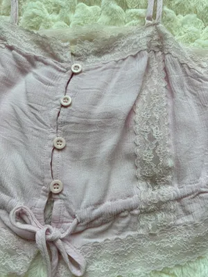 PacSun Lace Pink Crop Top thumbnail 2