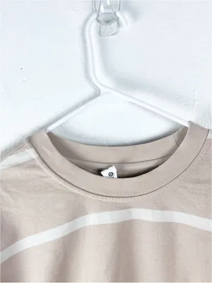 LULULEMON Perfectly Oversized Boundless Striped Cropped Top Size 4 Athleisure thumbnail 6