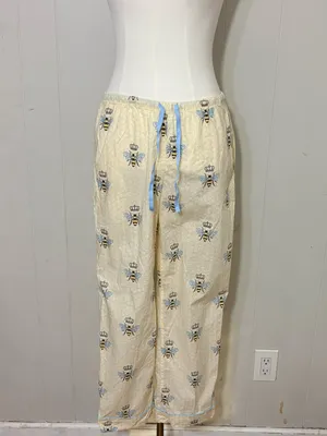 The Cat’s Pajamas Luxe Pima Queen Bee Honey Bee Pajama Set Size S thumbnail 12