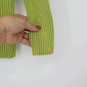 Baggage JPR Top Womens Small Ribbed Keyhole Buckle Lime Green 3/4 Sleeve Good thumbnail 7