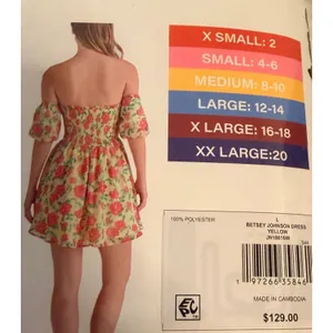 Betsey Johnson Babydoll Dress Sz L Floral Puff Sleeve Smocked Y2K‎ Mini New thumbnail 3