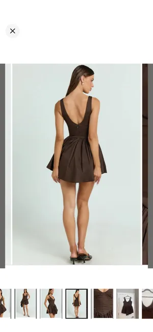 New Showpo Ashlyn Mini Dress in Chocolate Brown Size 12 L thumbnail 5