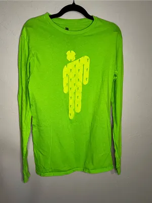 Billie Eilish Neon Green Blohsh Official Concert MerchUnisex Long Sleeve Top‎ thumbnail 2