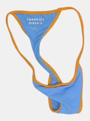 Frankies Bikinis Harmony Thong Bikini Bottom - Bluebird - Blue & Orange - Large thumbnail 6