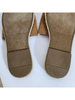 Soda Light Brown Faux Suede Slides Size 8.5 Flaw thumbnail 7
