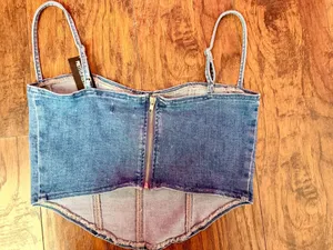 Pretty Little Thing Jean corset top thumbnail 3
