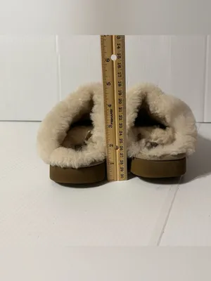 UGG cluggette leather sheepskin slippers womens size 8 thumbnail 8