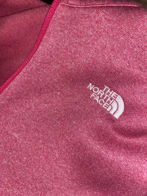 The North Face Pink White Colorblock Full Zip Fleece Jacket L thumbnail 12