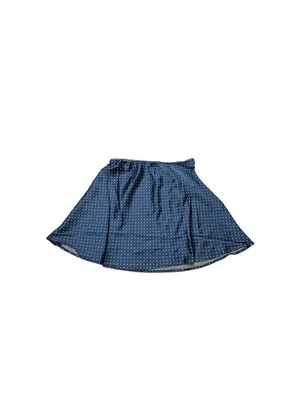 Blue Polka Dot Skater Skirt Womens Elastic Waist Flowy A-Line Mini Casual Retro thumbnail 2