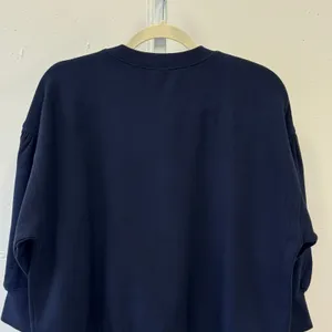 Velvet by Graham & Spencer VLVT Navy Blue Puff‎ Sleeve Cotton Sweatshirt Small thumbnail 5