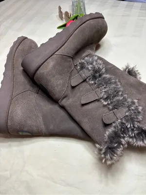 Bearpaw Genevieve Women's Size 9 Brown Suede Faux Fur Trim Winter Boots thumbnail 14