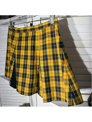 Vintage Y2K plaid mini skirt pleated school girl preppy academy grunge 90s sz S thumbnail 4