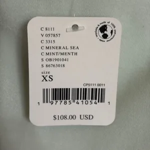 Free People We The Free Mineral Sea Crop Top‎ Mint Green Shimmer OB1901041 XS thumbnail 4