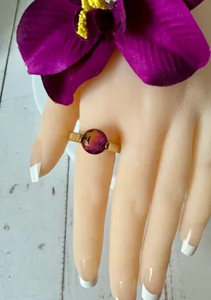 Pink Stainless Steel Ring, Size 10 thumbnail 2