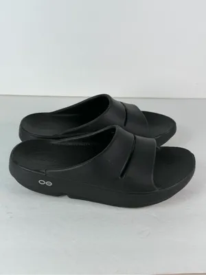 OOFOS OOahh Sport Slide Sandals Women’s 7 Men’s 5 Black Recovery Comfort EU 38 thumbnail 4