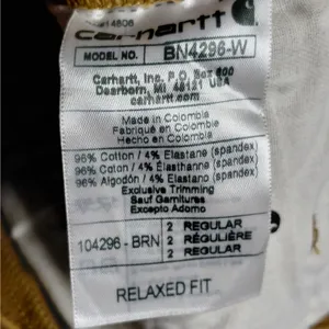 Carhartt Womens Utility Work Pants Size 2 Brown Twill Rugged Flex Double Front thumbnail 9