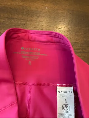 Athleta Biker Shorts Women’s XL Pink Interval Stash 7” Short Pockets thumbnail 2