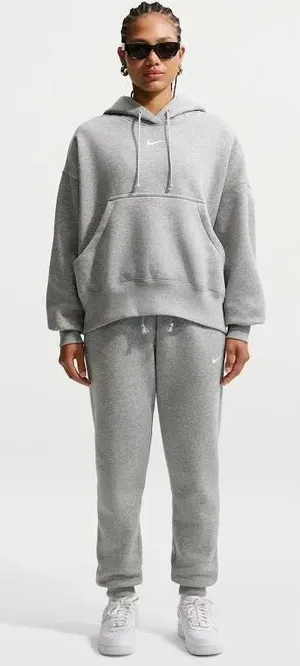 Nike Sportswear Phoenix Fleece Women's Mid-Rise Sweatpants - Dark Grey Heather thumbnail 1