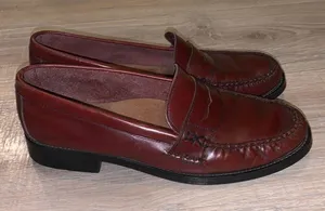 G.H. Bass &Co. Katherine 2 Wefjuns brown leather office loafers made in Brazil thumbnail 1