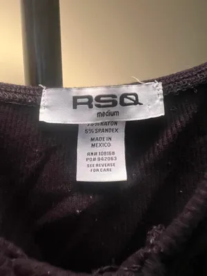 Black tie front crop top #croptop RSQ black crop top from Tillys Size M but fits like a Small Friendlier to girls with smaller chests! thumbnail 2