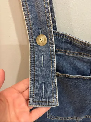 Molly Yeh Women's Easy Denim Overalls Plus Size 2X Wide leg adjustable straps thumbnail 15