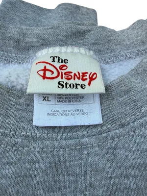 Disney Store Mickey Mouse Crewneck‎ Sweatshirt Vintage 90s USA Heather Gray XL thumbnail 9