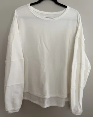 Free People We The Free Total Eclipse Tee Ivory‎ Women's Size Small thumbnail 1