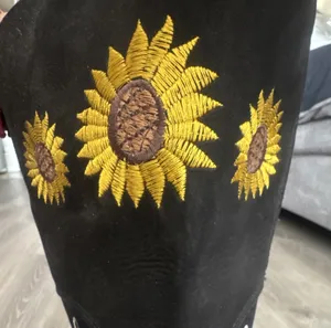 El General Black Sunflower Western Boots Size 7 thumbnail 2