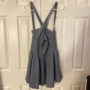 Princess Polly Navy Gingham Cutout Dress thumbnail 3