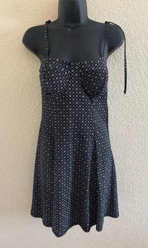 Lila Rose Black and White Spaghetti Strap Mini Sundress NWT thumbnail 1