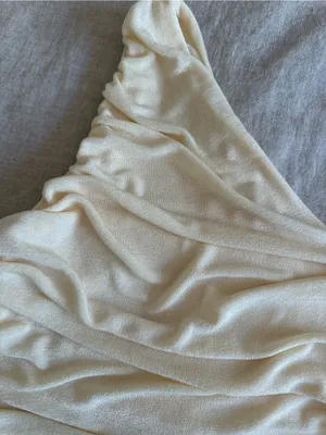 Cream One Shoulder Ruched Going Out Top Medium thumbnail 2