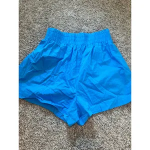 White Fox Boutique Women Blue Cotton High‎ Waisted Elastic Relaxed Shorts S thumbnail 2